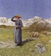 Giovanni Segantini Midday in the Alps oil on canvas
